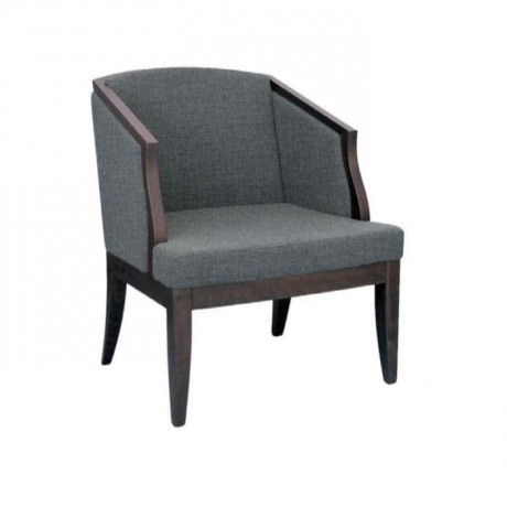 Venge Painted Hotel Lobby Chair with Gray Fabric