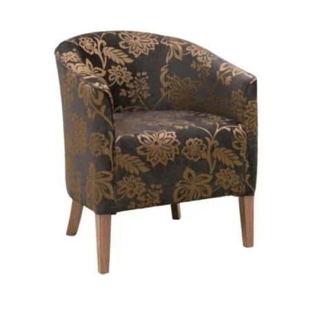 Chaise de hall d'hôtel en tissu marron Chaise de hall d'hôtel en tissu marron