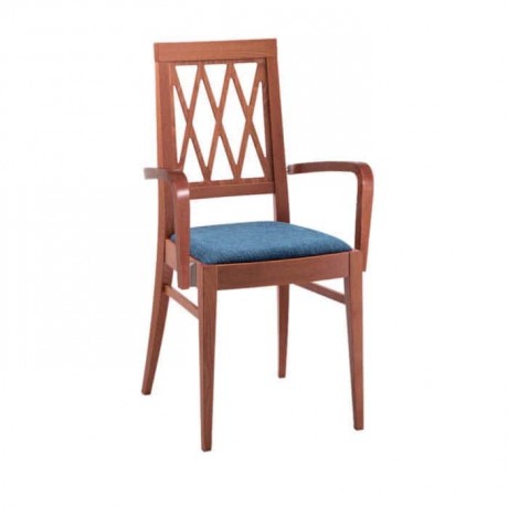 Cherry Colored Wooden Hotel Chair