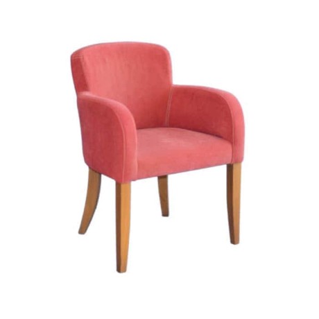 Red Upholstered Arm Chair