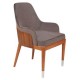 Dark Gray Upholstered Wooden Ring Retro Chair Modern Chair