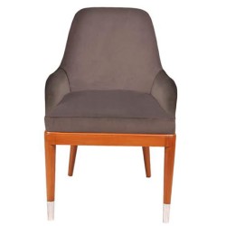 Dark Gray Upholstered Wooden Ring Retro Chair Modern Chair Dark Gray Upholstered Wooden Ring Retro Chair Modern Chair