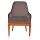 Dark Gray Upholstered Wooden Ring Retro Chair Modern Chair