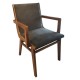 Modern Wooden Armchair With Fabric Upholstery