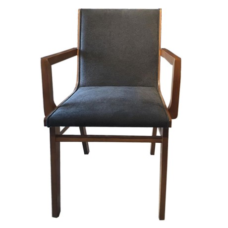 Kumaş Döşemeli Modern Ahşap Kollu Sandalye Kumaş Döşemeli Modern Ahşap Kollu Sandalye