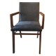Modern Wooden Armchair With Fabric Upholstery