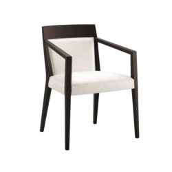 Modern White Upholstered with Black Painted Armchair Modern White Upholstered with Black Painted Armchair