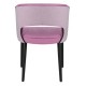 Black Retro Legged Modern Chair with Pink Fabric Upholstery