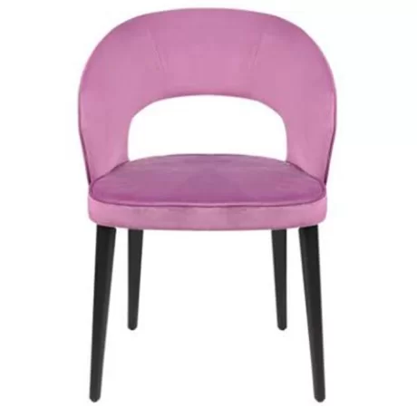 Schwarz Retro Legged Modernen Stuhl Mit Rose Stoffpolsterung Schwarz Retro Legged Modernen Stuhl Mit Rose Stoffpolsterung