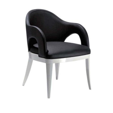 Siyah Beyaz Kollu Modern Sandalye Siyah Beyaz Kollu Modern Sandalye