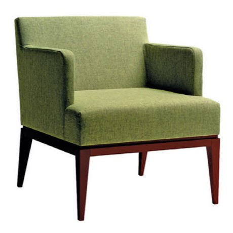 Modern Bergere with Wooden Baza