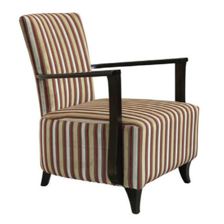 Striped Patterned Wooden Bergere