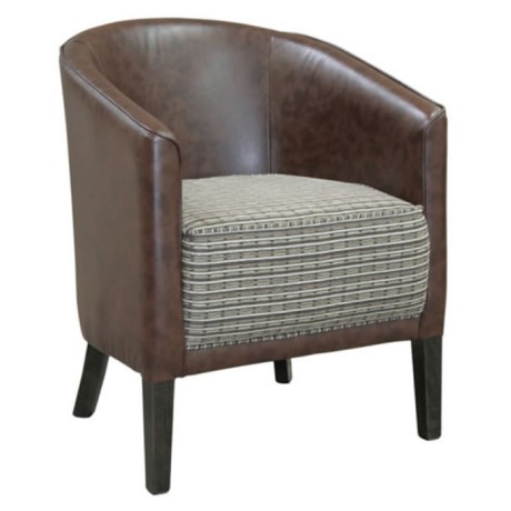 Leather Fabric Modern Bergere