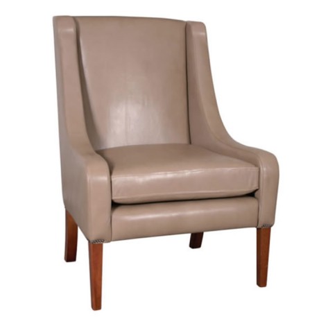 Leather Half Arm Bergere