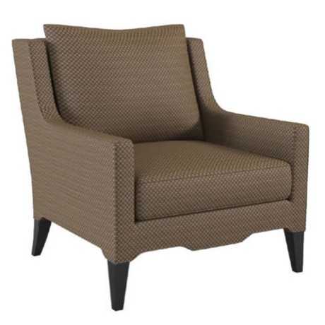 Modern Bergere with Brown Linen Fabric Modern Bergere with Brown Linen Fabric