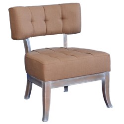 Keten Kumaşlı Çektirmeli Berjer Keten Kumaşlı Çektirmeli Berjer