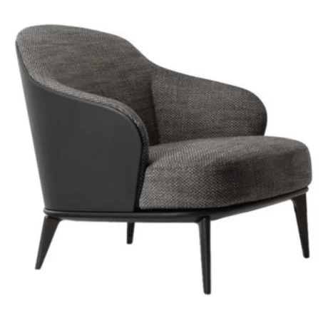 Retro Leg Bergere with Linen Fabric Retro Leg Bergere with Linen Fabric