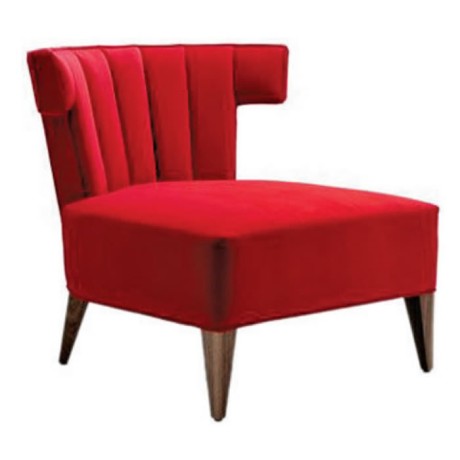 Red Fabric Sliced Bergere