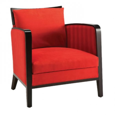 Modern Bergere with Red Wenge Wood