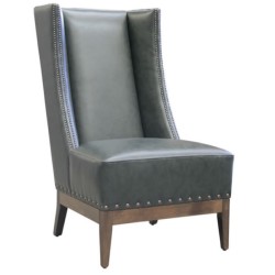 Kulaklı Siyah Derili Berjer Kulaklı Siyah Derili Berjer