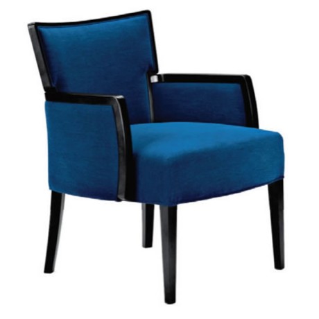 Modern Bergere with Blue Fabric