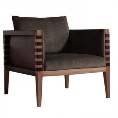 Modern Bergere with Pyramid Legs