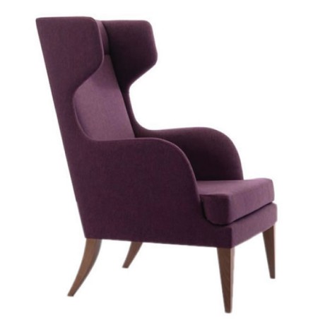 Polyurethane Plum Color Fabric Bergere