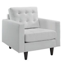 Retro Ayaklı Beyaz Kumaşlı Berjer Retro Ayaklı Beyaz Kumaşlı Berjer