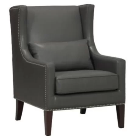 Schwarzes Leder Modernes Bergere