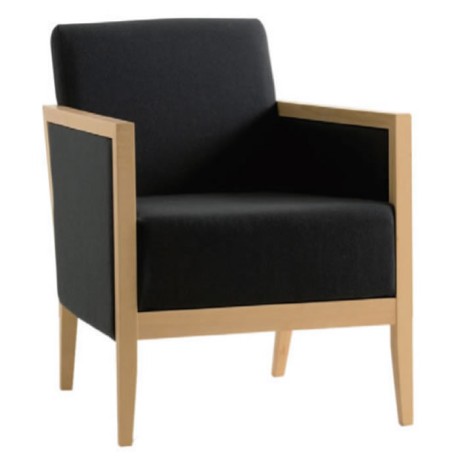 Modern Bergere with Black Fabric