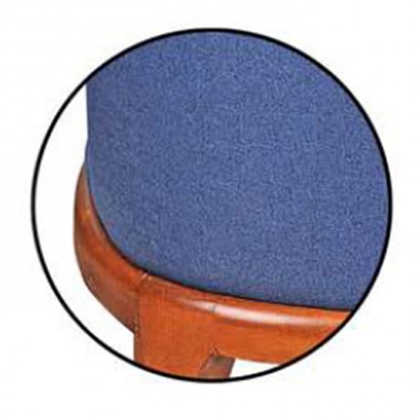 Parlement Blue Fabric Upholstered Wooden Leg Modern Armless Chair