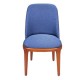 Parlement Blue Fabric Upholstered Wooden Leg Modern Armless Chair