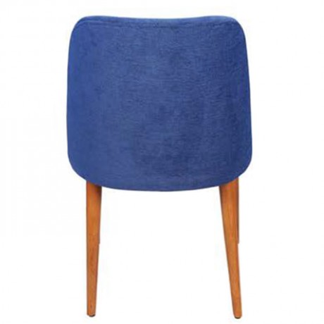 Modern Chair with Parlement Blue Fabric and Retro Leg