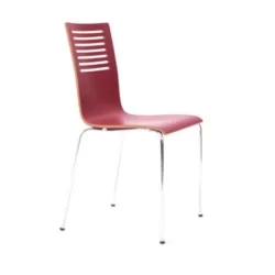 Red Monoblock Metal Chair