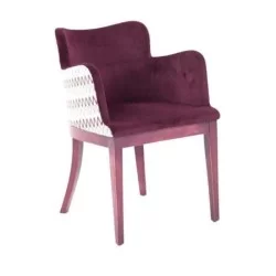 Fauteuil en polyuréthane rembourré en tissu Damson