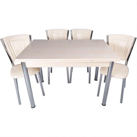 Chrome Leg Table and Chair Kitchen Set High Quality