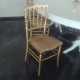 Ahşap İskeletli Minderli Oturma Yüzeyi Cırt Cırtlı Napolyon Gold Sandalye