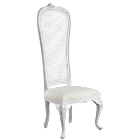 White Lacquered Painted Classic Wedding Chair