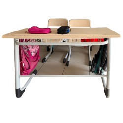 Grey Double School Desk Grey Double School Desk