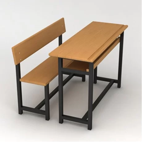 Bureau d'école en bois classique de profil en métal d'école primaire secondaire Bureau d'école en bois classique de profil en métal d'école primaire secondaire
