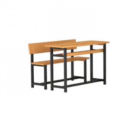 Metal Profile Classic Wood School Desk