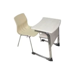 Single Verzalit Table with Plastic Chair