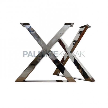 X Shaped Chromium Table Leg