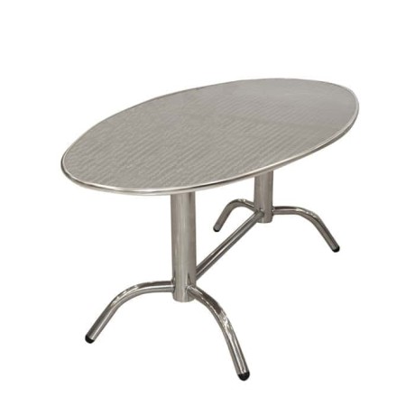 Oval Stainless Restaurant Garden Table