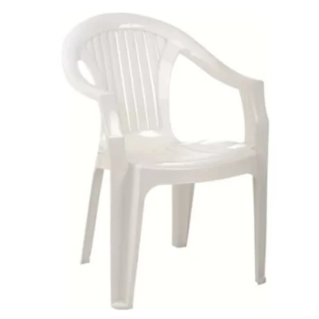 Fauteuil en plastique de jardin de thé de couleur blanche Fauteuil en plastique de jardin de thé de couleur blanche