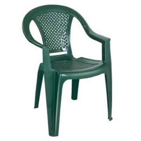 Mesh Backrest Green Plastic Arm Chair