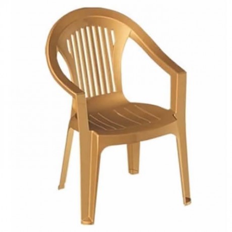 Teak Colorful Plastic Garden Arm Chair