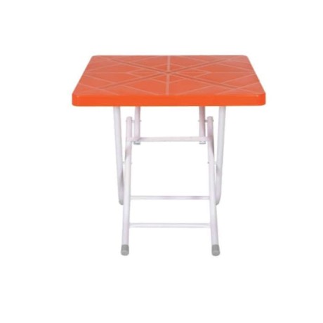 Orange Colored Square Table Top Folding Leg Plastic