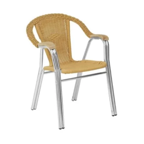 Chaise de jardin en aluminium tricoté en plastique