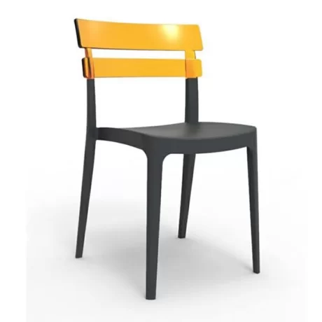 Anthracite Gray Plastic Shopping Center Restaurant Plastic Chair Anthracite Gray Plastic Shopping Center Restaurant Plastic Chair